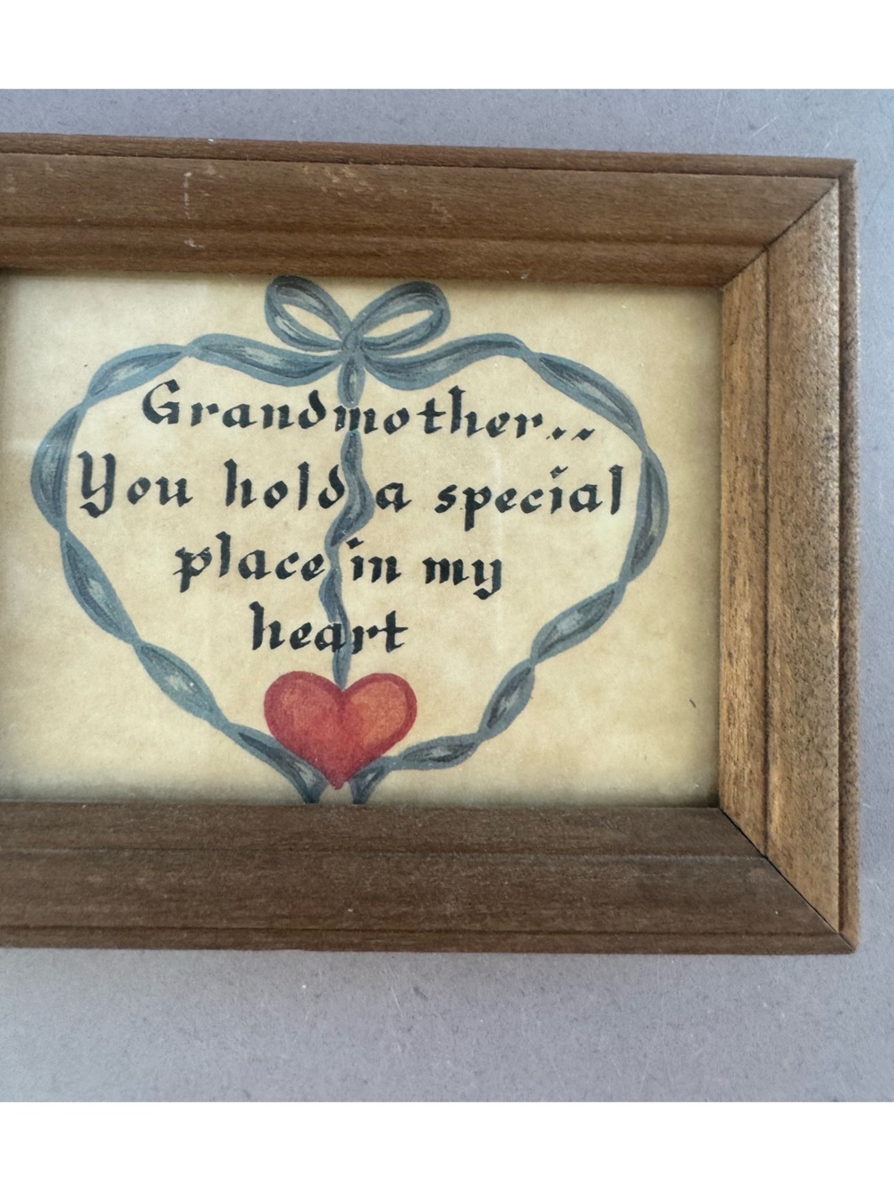 Cottage Core Framed Heart & Ribbon Wall Art